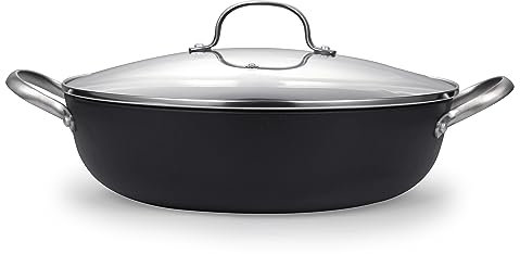 BLACK+DECKER Faitout 30cm fonte d'acier légère 100% recyclable (éco responsable), revêtement anti adhérent en nid d'abeille, Tous feux dont induction