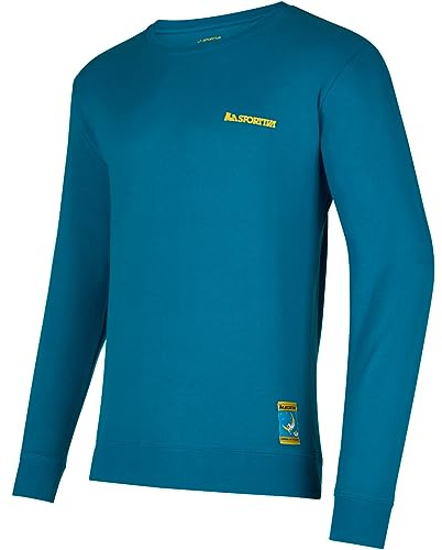 Climbing on The Moon Sweatshirt Men turchese/giallo (640108) M