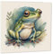 Geburtstagskarte mit Frosch-Illustration, Aquarell-Frosch, 145 x 145 mm