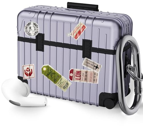 VISOOM Airpods Pro 2 Hülle Kompatibel mit Airpods Pro 2 2022 Case Cover Upgrade Stoßfeste Schutzhülle Weiches TPU mit Karabiner [Front-LED Sichtbar [Kabelloses Laden] ((Taro Purple)