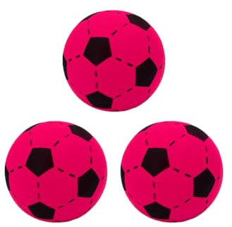 Kyto Softball 20cm Schaumstoff Ball | Fußball für Outdoor und Indoor | geeignet für Kinder ab 36 Monaten (3 Bälle, Fuchsia)