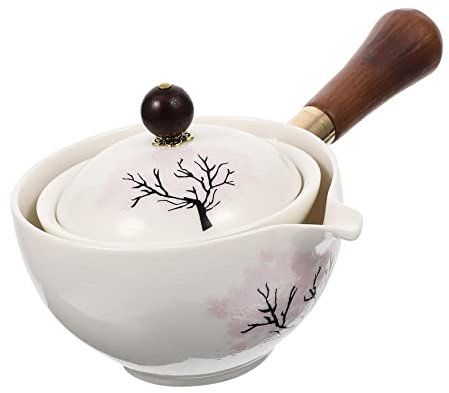 Teiera in ceramica con manico laterale Teiera con manico laterale Teiera in ceramica Infusore per tè sfuso Bollitore per tè turco Kung Fu Teiera a 360 gradi Teiera tradizionale cinese Strumento per