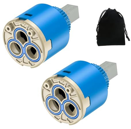 Wasserhahn Kartusche 2 Stück Kartusche 35mm Kartusche Wasserhahn Ersatzkartusche Für Einhebelmischer Bad Oder Küchenarmaturen Mit 1 Schwarzen Aufbewahrungsbeutel Passend Für Blanco Mellbree 121894