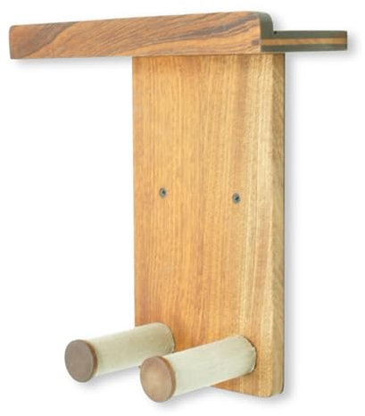 Sawdust Audio Wandhalterung für Gitarre und Bass - universeller und eleganter Instrumentenhalter - einfache und sichere Installation mit Ablage