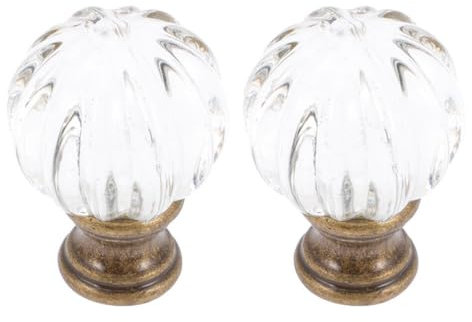 Uonlytech 2 Uds Bola De Cristal Lámpara Remate Tapa Lámpara De Latón Antiguo Arpa Lámpara Tonos Remates Tapa Lámpara Decoración Para Lámpara Soporte De Arpa