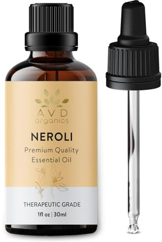 AVD ORGANICS Ätherisches Neroliöl 30 ml | Rein natürlich und unverdünnt | Verwendung in Aromatherapie|Diffusoren zur Stimmungsaufhellung | 1 fl. oz. Unze. Oz