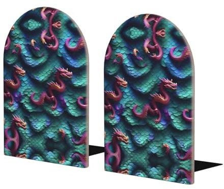 3D-Eckregal mit magischem Drachen-Schuppenmuster, stilvolles Eckregal für Bürobedarf, Bücher und Zeitschriften, rutschfeste Unterseite und geschenkwürdiges Design