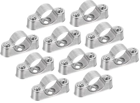 TA-VIGOR 10Pcs Pipe Support Pipe Bracket Clamp, 20mm Pipe Wall Mount Ceiling Mount Rigid Pipe Straps for Pipe Tube Wire Fixing, Laying Plumbing, Electricity, Exhaust