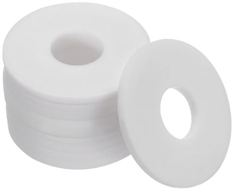PATIKIL Flache Unterlegscheiben, 10 Stück 40mm Außendurchmesser 14mm Innendurchmesser 3mm Dicke DN10 PTFE Dichtungsunterlegscheiben Flanschdichtung Dichtung für Wasserhahnrohr