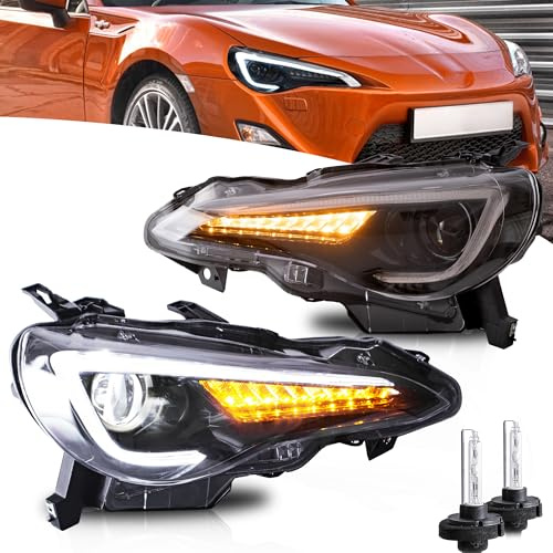 VLAND Scheinwerfer Kompatibel für GT86 & Subaru BRZ 2013-2020/FR-S 2013-2016, Kein E-Prüfzeichen, 1 Satz (Regulär +D2H)