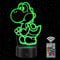 HooJtny Yoshi Lámpara Super Mario, Yoshi 3D Luz Nocturna para Niños, Super Mario Party Jamboree, 16 Colores USB Recargable con Mando a Distancia, Regalo para Niños