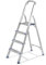 STAHLWERK Stehleiter SL-4 ST mit 120 kg Tragkraft und 4 Stufen Aluminium-Leiter | Klappleiter | Trittleiter | Mehrzweckleiter | Haushaltsleiter | Stufenstehleiter mit rutschfesten Sprossen