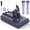 Lestele Bateria para Dyson V6, 6000mAh Batería Compatible con Dyson V6 DC62 DC61 DC59 DC58 DC72 DC74 SV03 SV05 SV06 SV07 SV09 Animal Pro Slim Trigger Total Clean Original Aspiradora