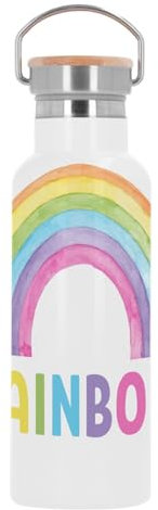 Thermosflasche Edelstahl Regenbogen Aquarell Stil Illustration Regenbogen 500ml