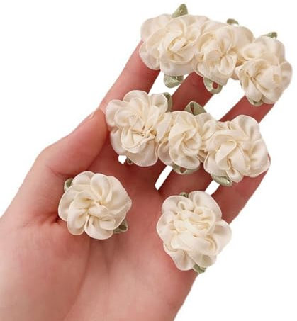 12 Pcs Mini Rose Hair Clip Jasmine Flower Hair Clip Hair Barrettes Headpiece Vintage Hair Pins for Party Wedding Daily
