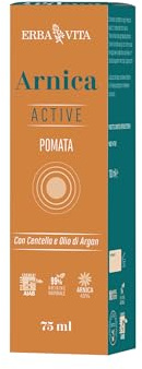 ERBA VITA Arnica Active pomata prodotto cosmetico formulato con il 45% di estratti di Arnica, 75 ml