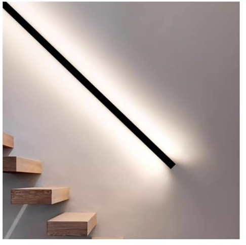 Pasamanos iluminado: pasamanos luminoso para escalera con control de interruptor, luz LED de pared para uso en interiores y exteriores