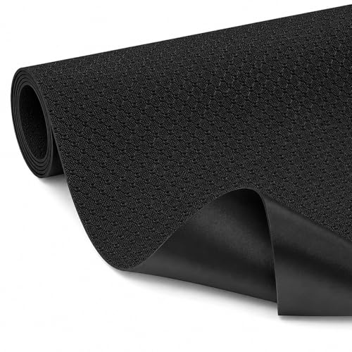 Antirutschmatte Auto 120x100cm, Kofferraum Schutzmatte, 1 mm Dick Anti Rutsch Gummimatte, Zuschneidbar und Wasserdicht, Antirutschmatte Schubladen, Schwarz