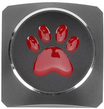 Kisangel Mechanical Keyboard Key Caps Black Cat Paw Aluminum Alloy Keycap with Delicate Polishing for Gaming Keyboard and Christmas
