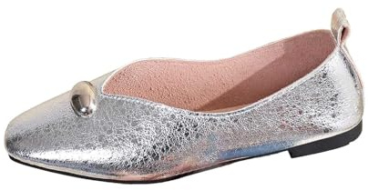Generisch Ballerine da donna in morbida ecopelle, con interno morbido ed elegante punta in pizzo, stile casual, scarpe tradizionali per occasioni versatili