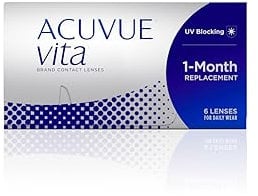 ACUVUE Vita Monatskontaktlinsen mit komfortablem Tragegefühl – Den ganzen Monat lang – 6 dpt & BC 8.8 – Mit UV Schutz & durchgängig hohem Feuchtigkeitsgehalt – 6 Linsen