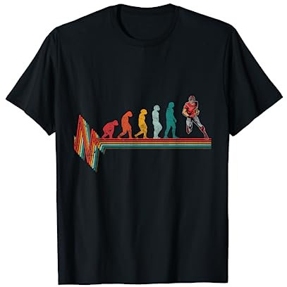 American Football Vintage Evolution Herzschlag Geschenkidee T-Shirt