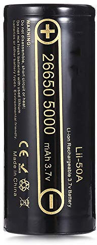 WPHH 50A 5000Mah 3.7V Batterie Rechargeable pour Piles De Lampe De Poche,8pcs