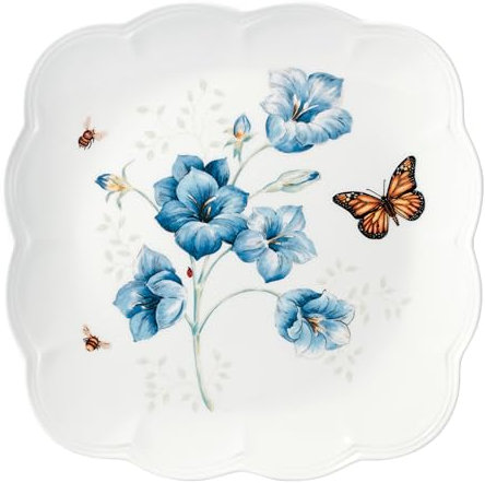 Lenox Butterfly Meadow Square Dinner Plate, 7.16