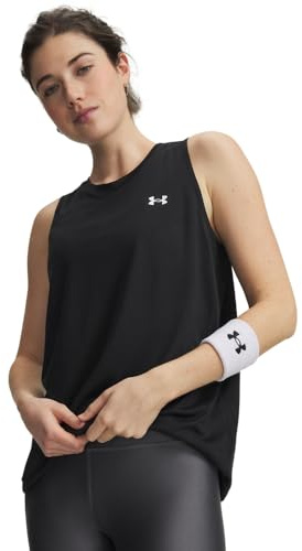 Under Armour Damen Tech Tank Top, (001) Schwarz/Weiß, Groß