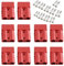 Bohaner 10Pcs Connecteur Anderson 50A 24V/600V Connecteur de Batterie à déconnexion Rapide Connecteurs de Puissance modulaires Kit de Connexion Rapide Anderson (Rouge 50A)