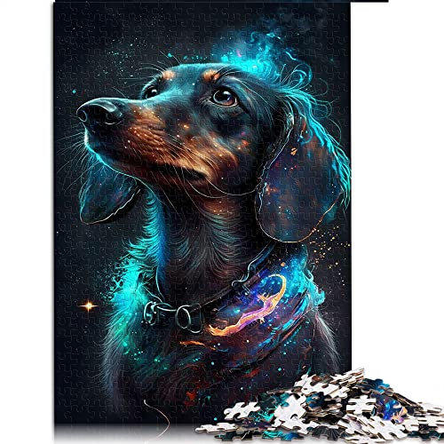CARGIS 1000 Pieces Dachshund Dog Jigsaw Puzzle, Cardboard, Realistic Style, Unisex, All Ages, 26x38cm, 1000 Pieces
