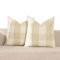 CARRIE HOME Beige Creme Weiß 50,8 x 50,8 cm Outdoor Wurfkissenbezüge Set mit 2 Buffalo Plaid Bauernhaus Kissenbezüge 50,8 x 50,8 cm, Boho Plaid Dekor für Outdoor Terrasse und Hof
