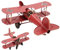 HERCHR Vintage Flugzeug Dekor, Metall Modell Retro Flugzeug, Kinder Spielzeug Geschenke, 21,3 cm/8,4 Zoll (Rot)