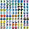 GORGECRAFT 1 boîte de 100 cabochons en Verre Yeux de Dragon de 12 mm de Diamètre, Yeux Demi-Ronds pour Poupée, Fabrication de Bijoux, Sculptures, Accessoires, Loisirs Créatifs, Cadeau de Noël