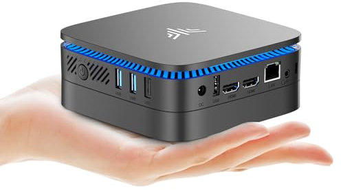 NiPoGi Essenx E1 Mini PC W-11 Pro Ιntel Alder Lake N97(bis 3,6 GHz)16GB DDR4 1TB SSD, Mini Computer Dual UHD Display 4K@60Hz HDMI 2.0+DP 1.4, Desktop PC Gigabit Ethernet/2.4+5G WiFi/Bluetooth für Büro