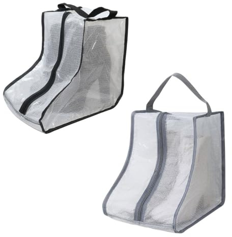 LEEQ 2pcs Stiefel Aufbewahrungstasche - Tragbare Stiefeltasche mit Griff Staubdicht und Wasserdicht Stiefel Garage Reise-Schuhtasche Shoes Bag für Zuhause, Reisen (Kurze Stiefel)