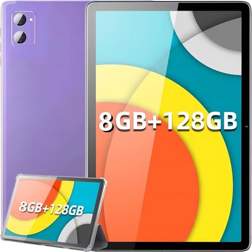 TANYIMING Android Tablet 10.1 inch, 4G LTE Dual SIM, 8GB RAM 128GB Storage,Supports extend 1TB, IPS Touchscreen,Dual Camera, WiFi/WLAN/Bluetooth/GPS,TYD-109 (Purple, 128 GB)