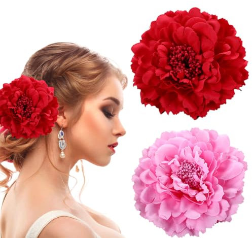 2 piezas tocados de flores para el pelo, horquillas para el pelo con flores, horquillas para el pelo para mujer, elegantes broches de flores, para Boda Fiesta,Pasadores de Pelo para Niña