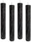 4er Pack Rustikale Stabkerzen H:24 cm Ø:3,4 cm - 24 Stunden Brenndauer - dicke Kerzen Dinnerkerzen Tafelkerzen Kirchenkerzen, Farbe:Schwarz