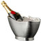 ABEL DESIGN, Glacette per Vino Petit Royal, Porta Bottiglie Vino e Porta Ghiaccio in Polipropilene Metallizzato Argento, Secchiello Bevande Dim 16,5 cm, h 27 cm, Made in Italy