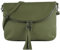 modamoda de T07L / T139L Damen Leder kleine Umhängetasche 2 Modelle handmade in Italy, Farbe:Olivgrün