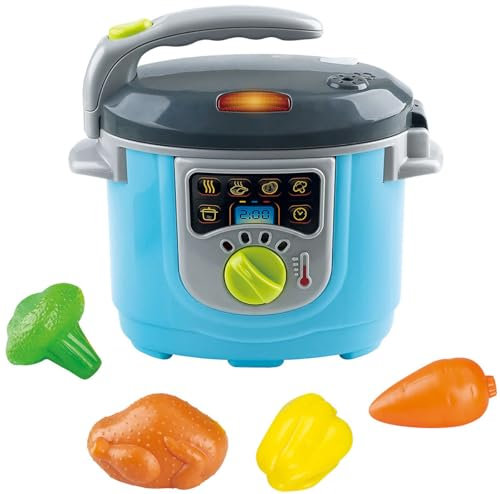 Multikocher von PLAY, 5-TLG. mit Spiellebensmittel Kinder Küchengerät +2J