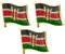 3 X Kenya National Country Flag Lapel Metal Enamel Pin Badge