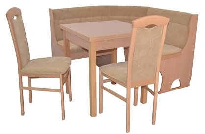 moebel direkt online 4tlg. Eckbankgruppe Ella Buche-Nachbildung/beige