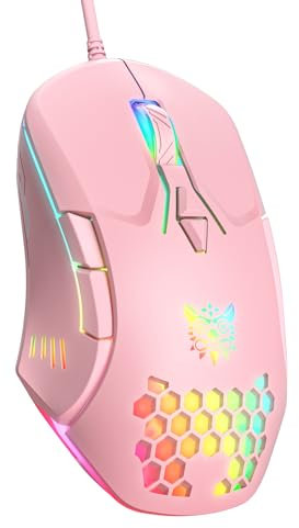 Mouse da gioco cablato per PC: sensore ad alta precisione, retroilluminazione RGB, DPI regolabile, 7 pulsanti programmabili, mouse ergonomici per ufficio e giochi su Windows/Mac/Linux/Chrome