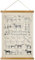 ABoby Poster mit Pferde-Anatomieposter im Vintage-Stil, Pferd, Wandkunst für Zuhause und Büro, Retro-Stil, Gemälde mit Holzrahmen, fertig zum Aufhängen