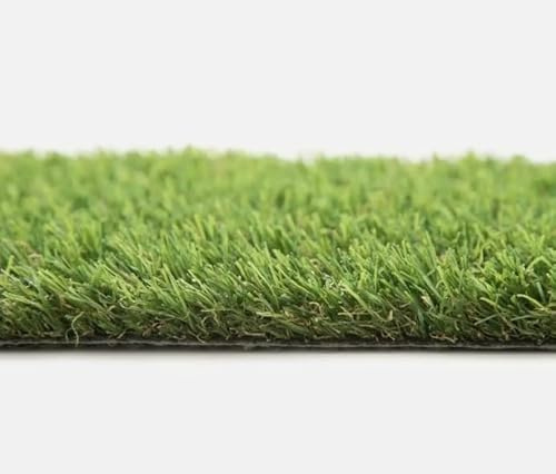 18mm Artificial Grass Green Garden Realistic Fake Lawn Astro Turf 2m & 4m Width (4m x 8m)