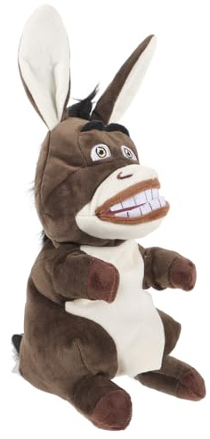 LALADEFIEE Interaktive Esel Handpuppe Plüsch Kuscheltier Pädagogisch Für Rollenspiele Eltern Junge Mädchen Kommunikation Kreativität