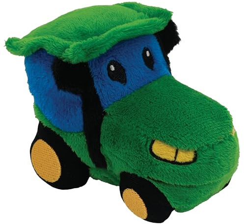 The Puppet Company Grüner Traktor Fingerpuppe - Pendeln Plüschtier zum Geschichtenerzählen, Rollenspiel und Reisen - Niedliches Bauernhoffahrzeug zum Sammeln für Kinder und Erwachsene - 12 cm