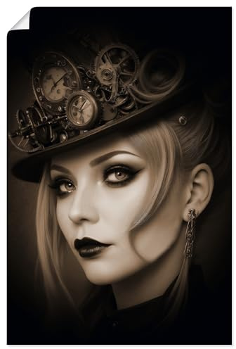 ARTLAND Wanddeko Poster & Kunstdrucke Wandposter 20x30 cm viktorianische Steampunk Dame Frau aesthetic room decor U6BK